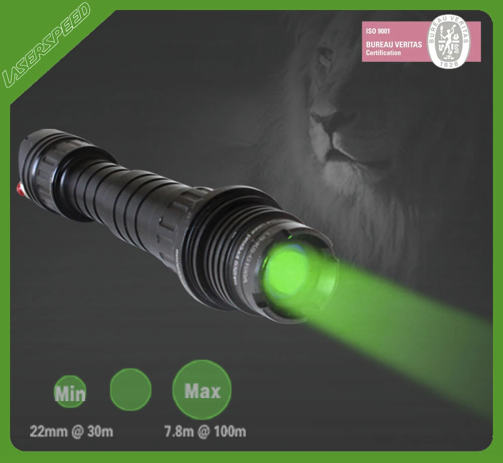 High power subzero zoomable beam adjustable 100mw green laser
