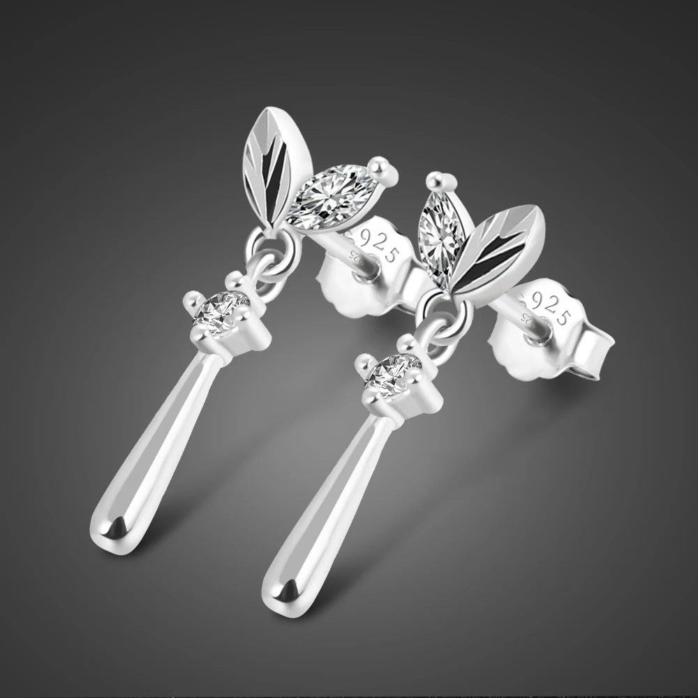 

Luxury S925 Sterling Silver Stud Earrings Women Zircon Inlay Design Pendant Solid Tremella High quality non-allergenic jewelry