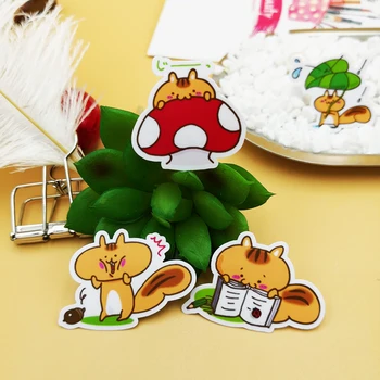 

20/40pcs Creative Cute Funny Cartoon Squirrel Sticker Notebook Laptop Skateboard Bicycle Car DIY Waterproof Sticker