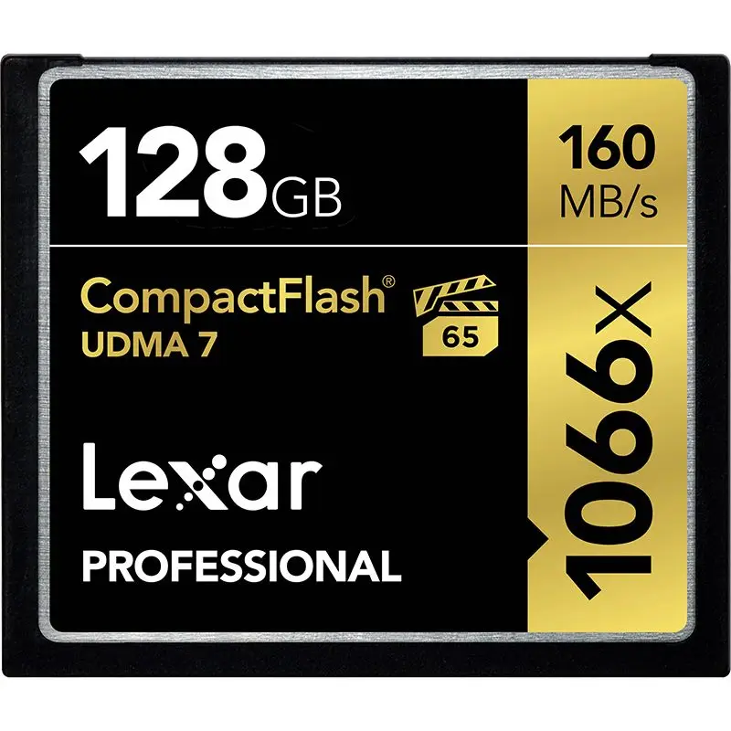 Купить Оригинальный Lexar UDMA 7 CF карта 1066x64 ГБ 32 ГБ до 160 МБ с. с. VPG 65 128 Compactflash карты памяти для Full HD 3D и 4 к видео