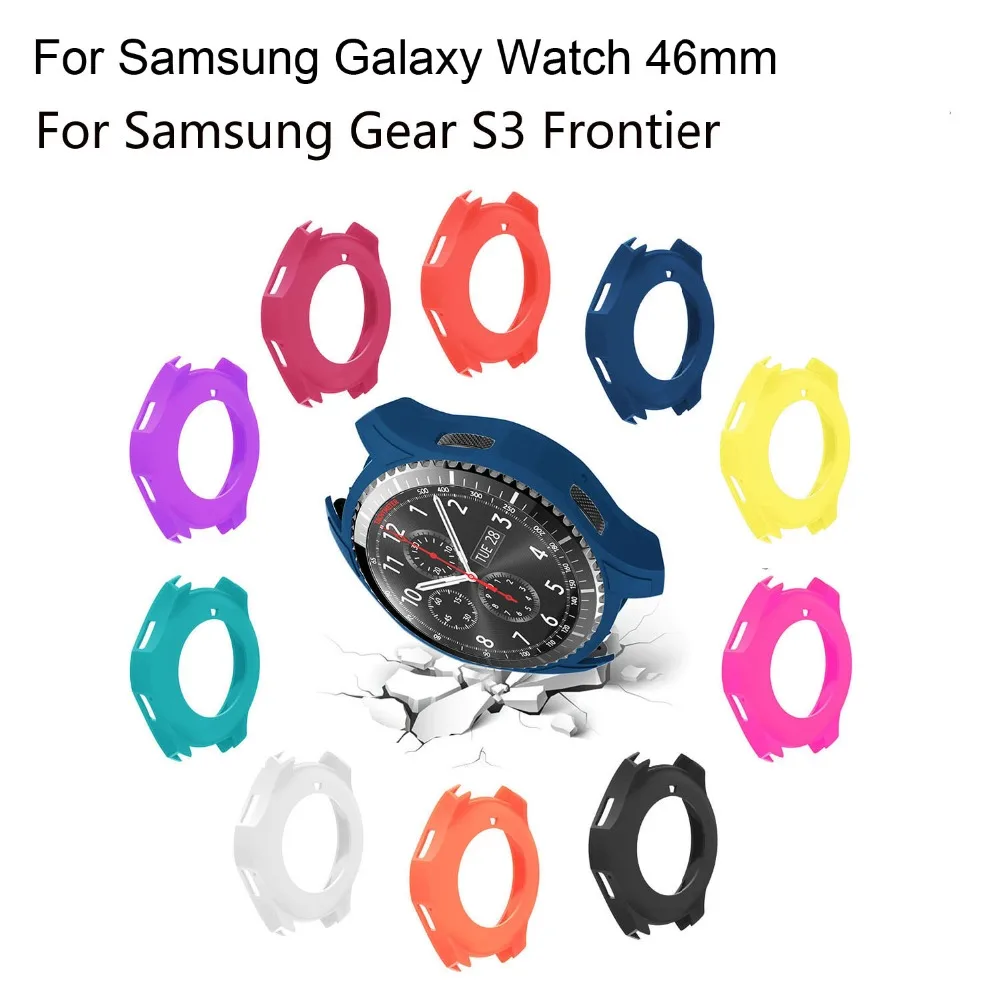 Мягкий силиконовый чехол для часов samsung Galaxy Watch 46 мм чехол для смарт часов оболочка для samsung gear S3 Frontier Cover