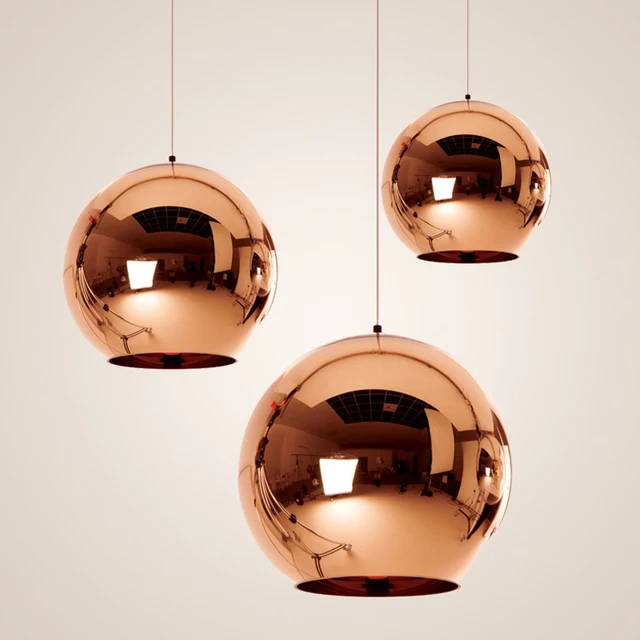 Modern Classic Fashion Gold/Silver Pendant Lamp Mirror Shade Glass Ball