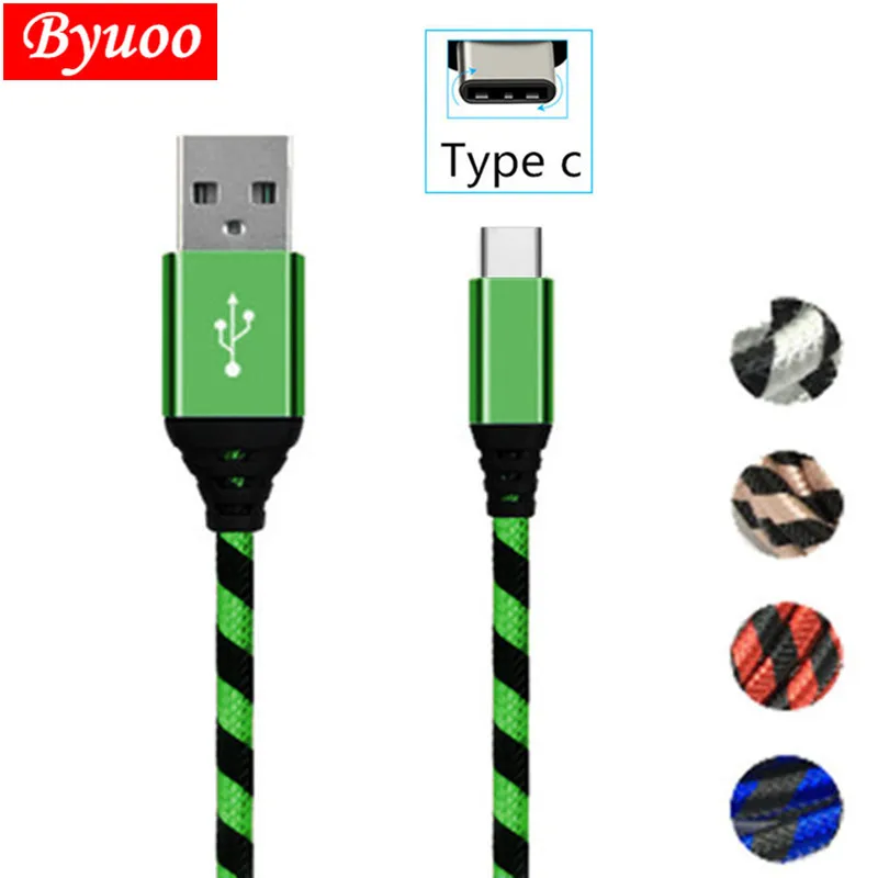 

Nylon weave 2m Metal Plug type C USB Fast charger For huawei p20 honor 10 Galaxy S8 a8 2018 for Xiaomi mi a1 mi8 se HTC U11 life