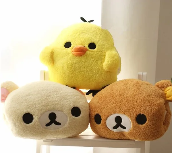 Aeruiy 30x25 см плюшевый мультфильм rilakkuma желтый курица подушка для согревания рук