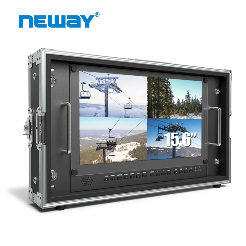 

Neway CK1560 4K 3840*2160 15.6 inch Screen Studio Broadcast Monitor Support Quad View 6U Rack Mount 3G SDI