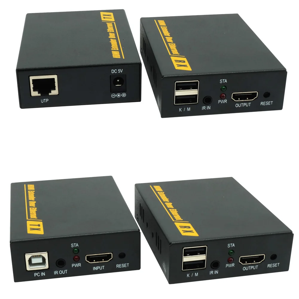2019 HDMI USB удлинитель RJ45 IP сеть KVM Over Extender Cat5 Cat5e Cat6 до 150M с широким ИК по UTP SFT|Кабели
