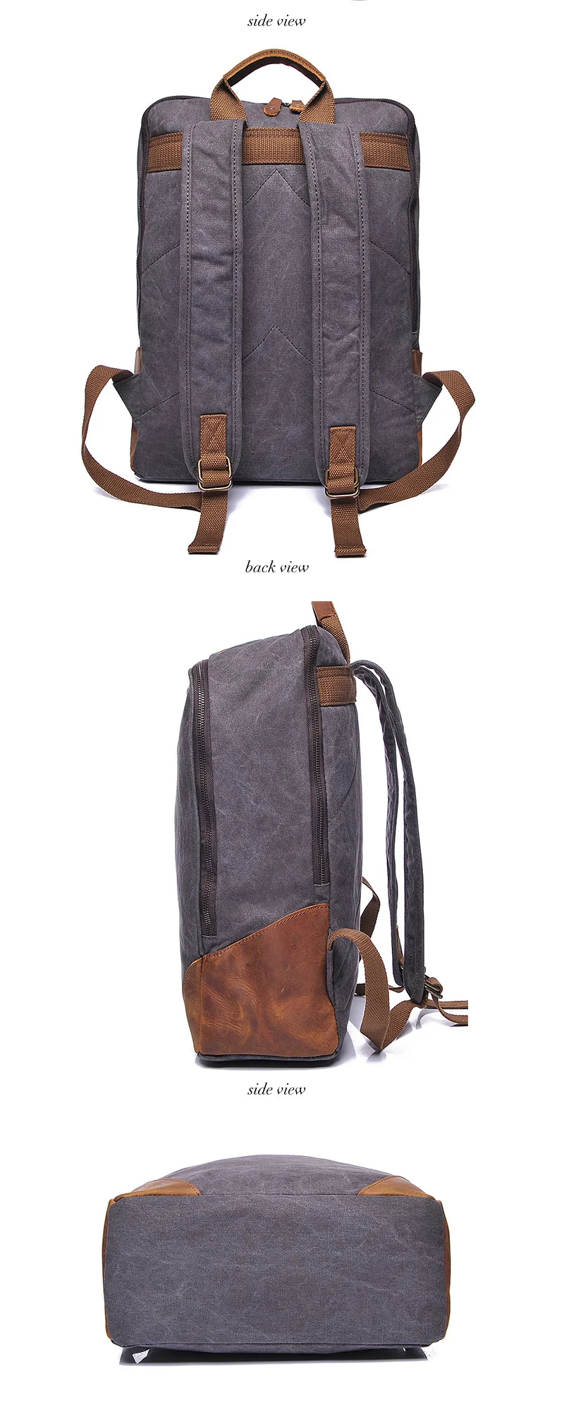 AETOO оригинальные модели Мужская сумка через плечо Ретро мужской холщовый рюкзак с первый слой кожи сумка напрямую с фабрики