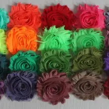 DHL 1050y 166 цветов 2." и 1.5" Chic шифон потертые цветы для девочек аксессуары для волос, потертый цветок повязки