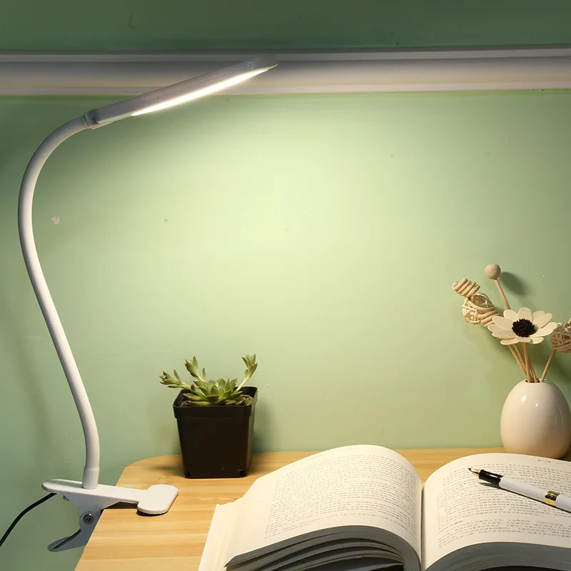 

Clip Clamp Desk Lamp 10 LED Table lamp USB Powered Reading Light Lamp For Study Eye Care Led Book light With Button Switch