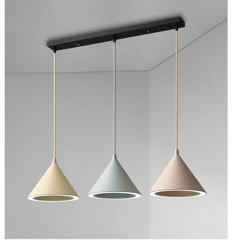 Nordic Simple Modern LED Pendant Lights Makaron Hanging Light Minimalism Dining Room Lights Fixtures Kitchen Lighting Pendants (17)