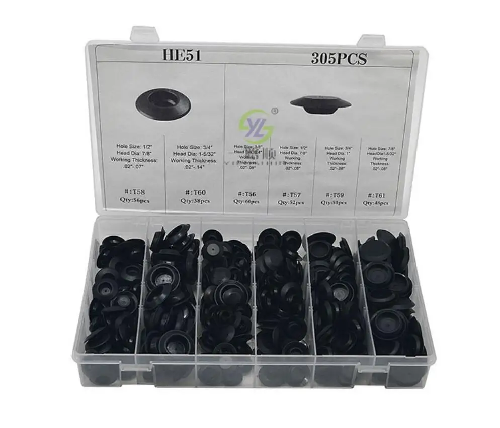 

305Pcs Auto Car Plastic Rivet Flush Sheet Metal Plug Button Clips Assortment Kit Fit For Ford Honda Toyota Buick Mazda