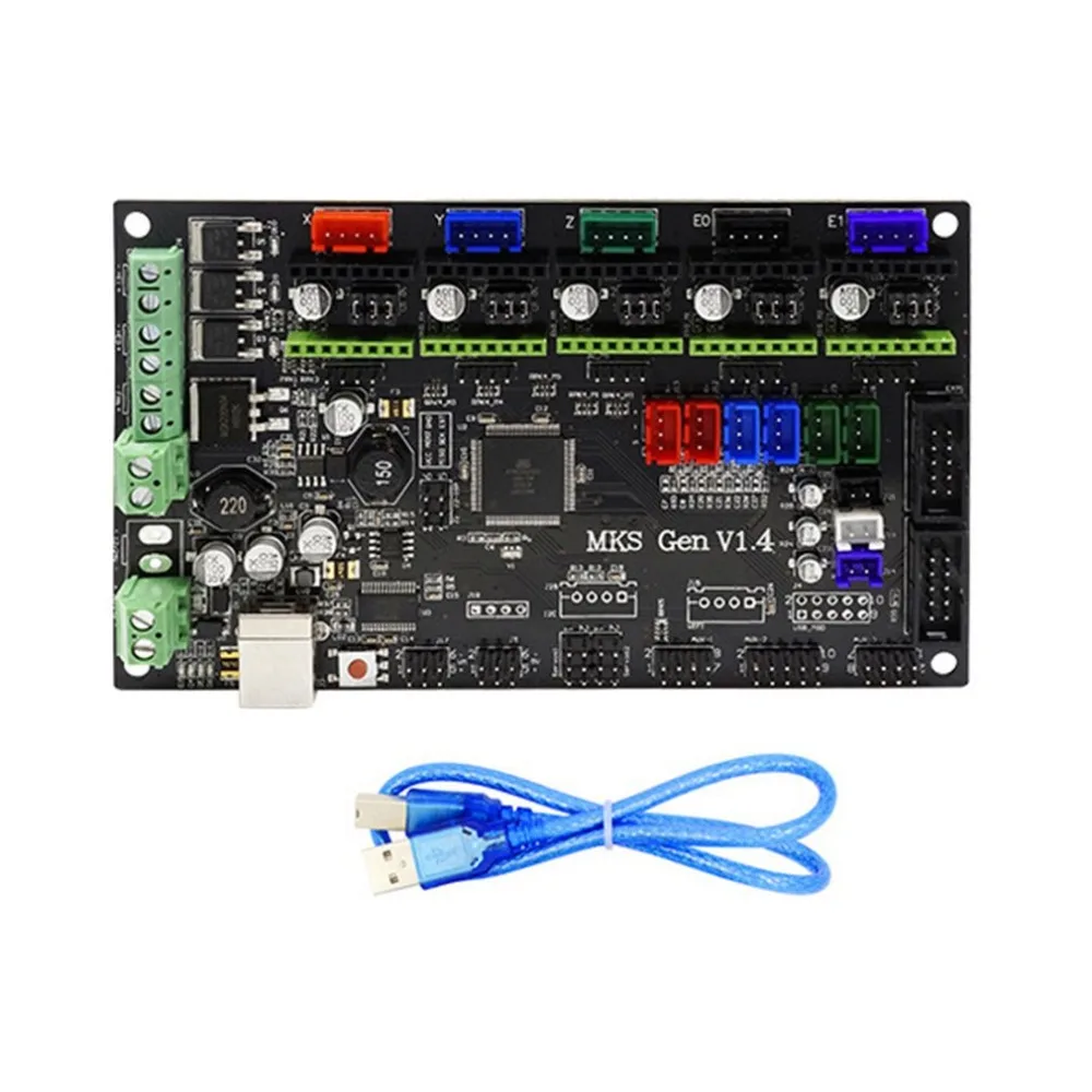 

3D Printer Parts MKS Gen V1.4 Motherboard 3D Printer Control Board With USB Mega 2560 Ramps 1.4 Motherboard with Power Cable