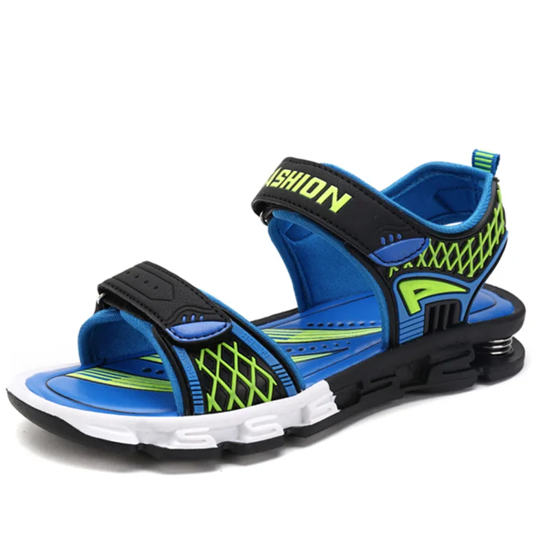 

2018 Summer Boys Open Toe Sandals Girls Non-Slip Lightweight Sandals Children Mesh Soft Sole Beach Shoes AA11201