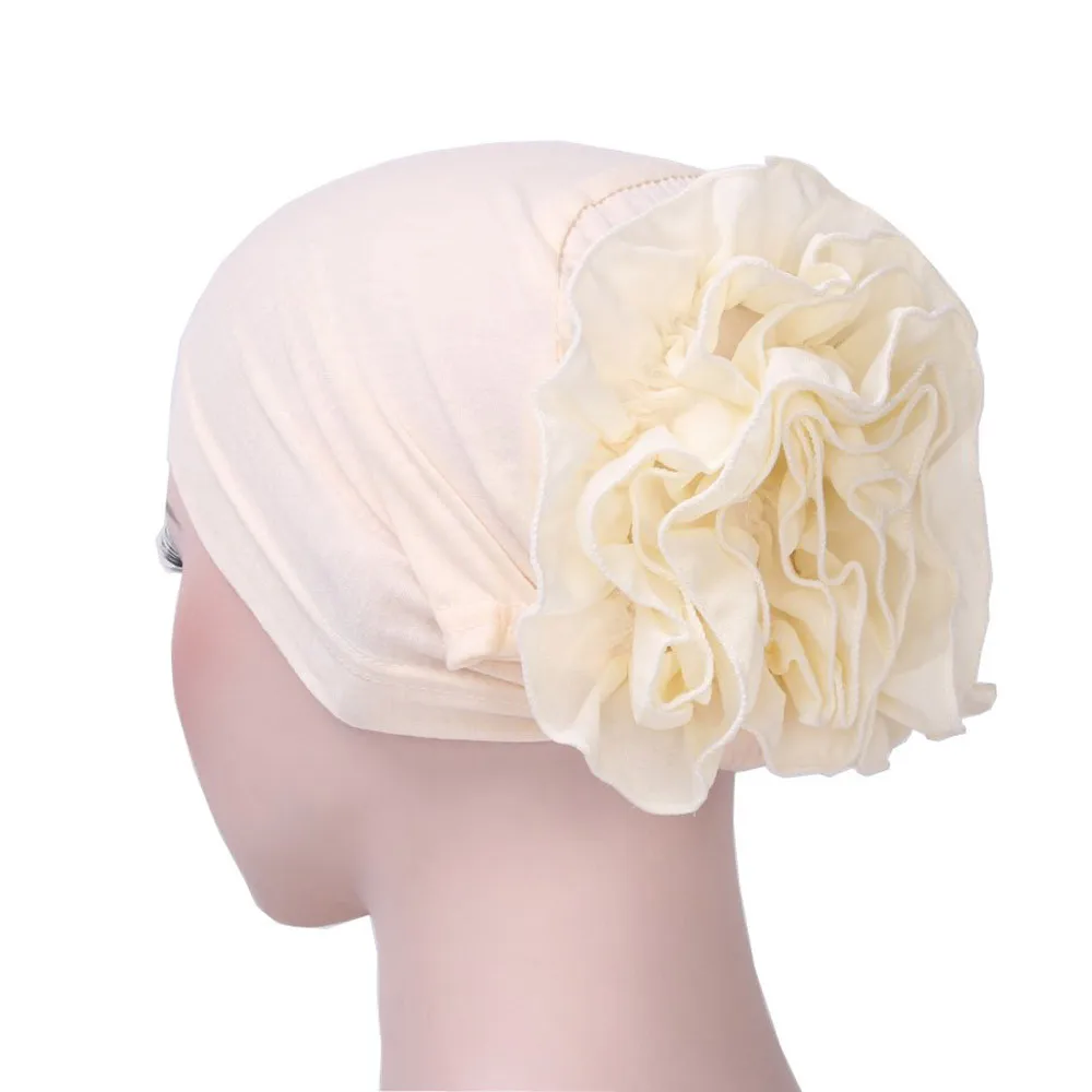 JAYCOSIN для женщин цветок мусульманский рюшами Рак химиотерапия шляпа Крышка внутренний тюрбан шапки шарф шапки головной тюрбан для женщин аксессуары для волос
