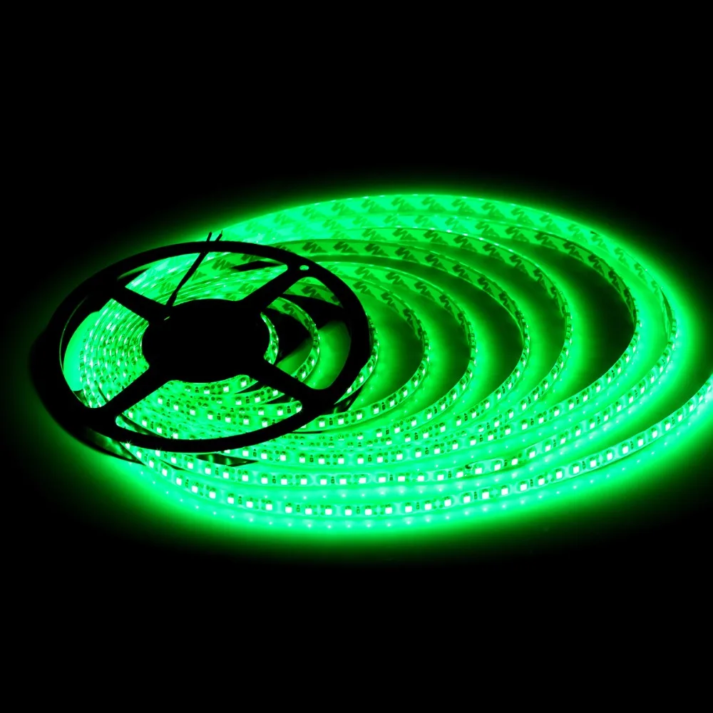 Green LED Strip Light 3528 SMD 5M 600LEDs DC 12V Waterproof Flexible LED Light Strip Tape Lamp Band for Home Decoration Lighting Green LED Strip Light 3528 SMD 5M 600LEDs DC 12V Waterproof Flexible LED Light Strip Tape Lamp Band for Home Decoration Lighting