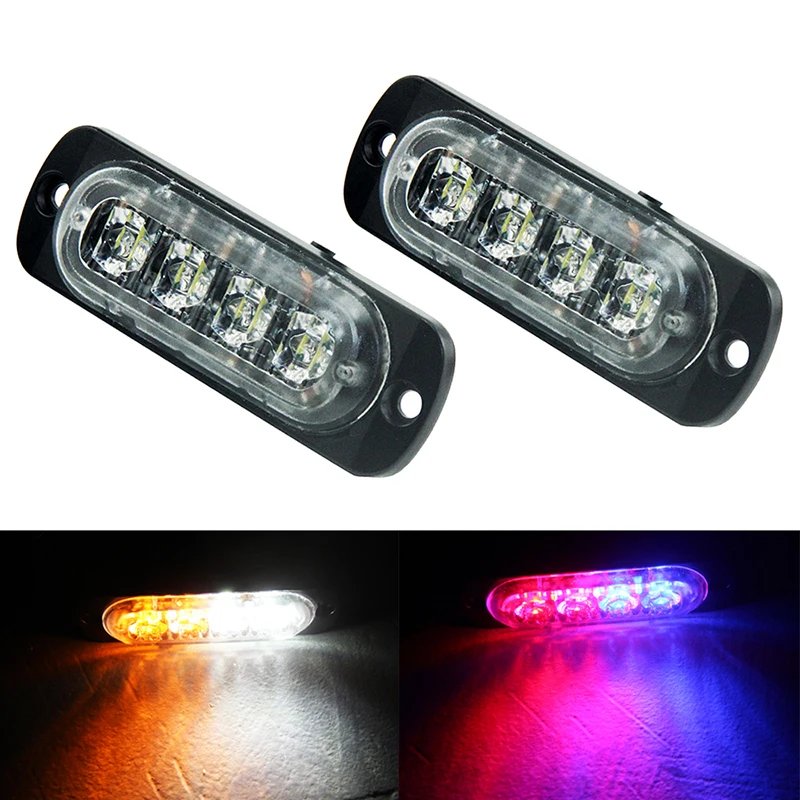 LED Truck Trailer forklift Red Rear Tail Brake Light Square Side Marker Truck Trailer Submersible external lamp Car Truck Warning Light warning light Car flash Police Emergency flasher Strobe Emergency Grille (1)