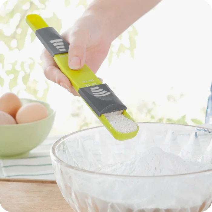 

Double End Eight Stalls Adjustable Scale Measuring Spoons Metering Spoon Brand New