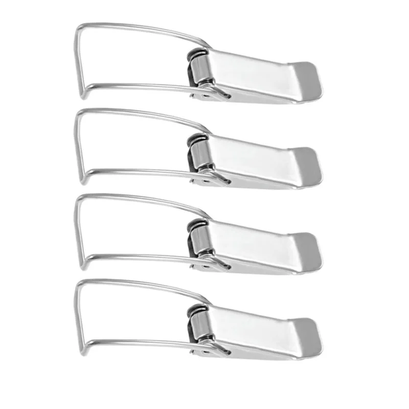 

Stainless Steel 201 Spring Loaded Draw Toggle Latch Catches Hasp (86mm / 3.39" Length) Pack of 4