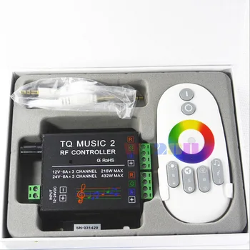 

Led Wireless Remote Music Controller Audio Intelligent RF Remote Control RGB Controller DC 12V 24V USED for Club, bar, museum