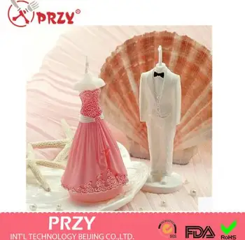 

Valentine's Day Gift Wedding Dress Candles Birthday Present Gifts Children's Party Decorations Silicone Soap Candle Mold