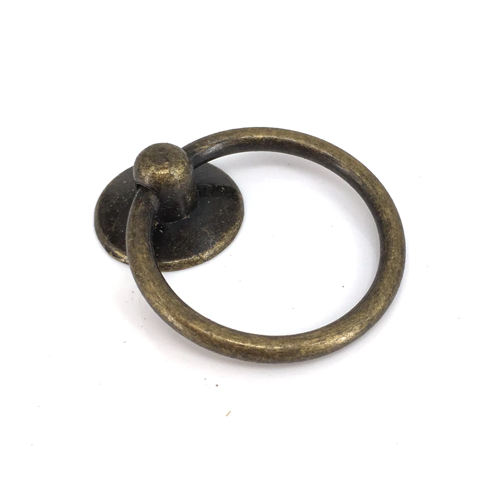 Vintage bronze Zinc alloy Ring Knobs, 43x52mm Dresser pull handle