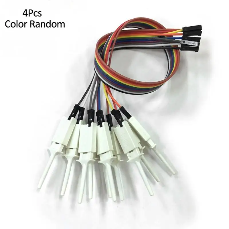 

4PCS Test Clamp Wire Hook Test Clip for Logic Analyzer Electronic Components High-quality Copper Wire Test Clip With Line