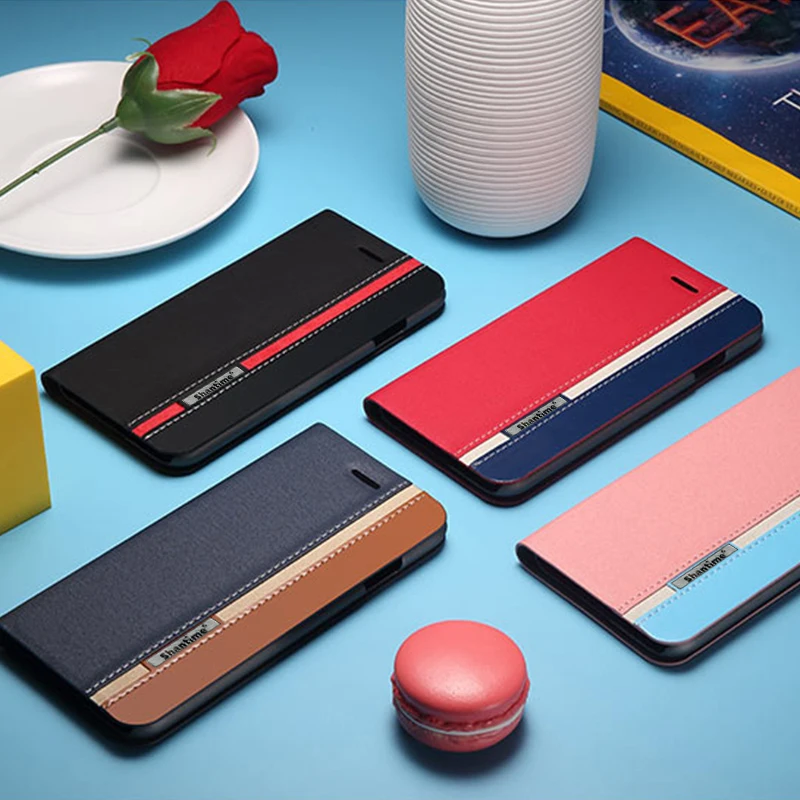 PU Leather Wallet Phone Bag Case For Asus ROG Phone Flip Book Case For Asus ROG Phone Business Case Soft TPU Silicone Back Cover