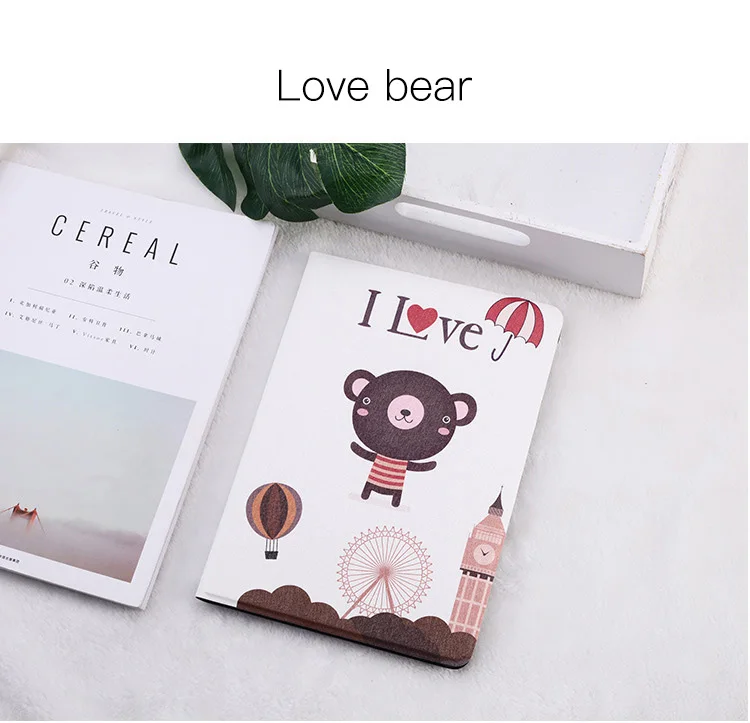

Shockproof Cute Ultra-thin Case for Apple 5 6 iPad air 1 air 2 Kickstand Kids pu leather Body Protective carto Case Cover shell