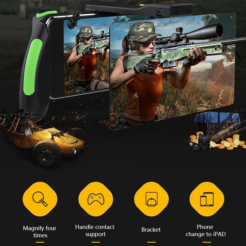 XGODY Mobile Phone Pad Pubg Controller Android IOS Phone Gamepad Controller Triggers Pubg Joystick For iphone ipad xiaomi