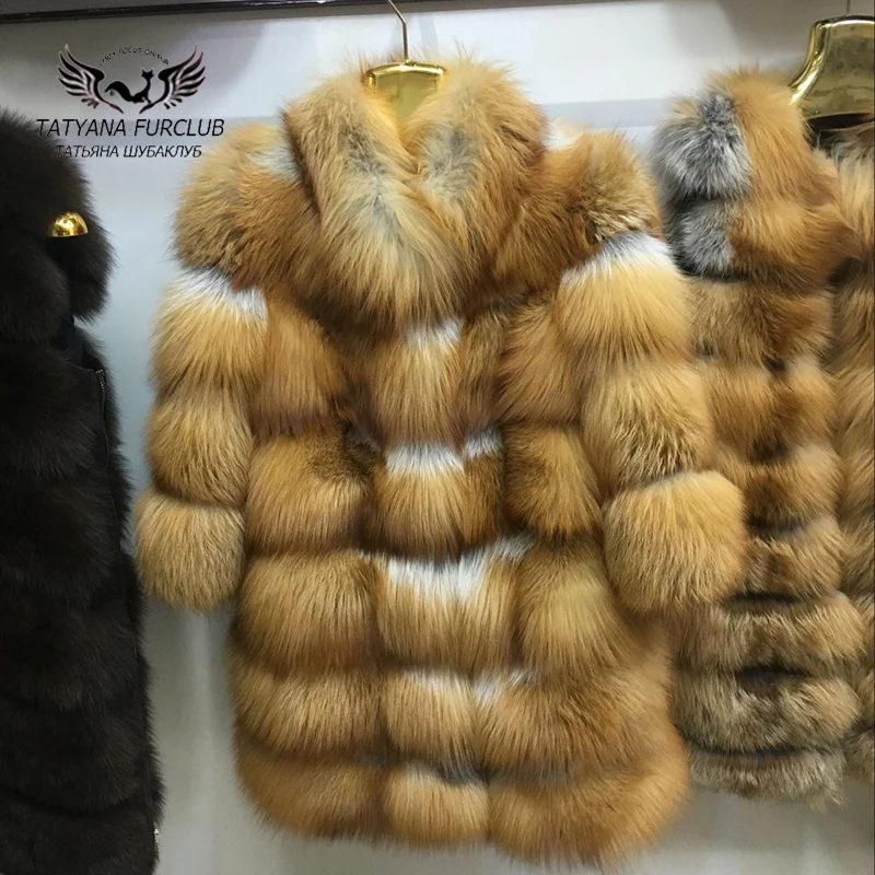 Tatyana Furclub роскошное пальто из лисьего меха, натуральное пальто из натурального меха, 1111 зимнее меховое пальто, жилет, женское меховое пальто, женская куртка