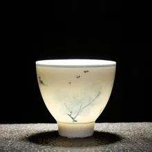 Синий и белый ручная роспись чайная чашка в китайском стиле «Кунг-чашки fu ручной работы кружка для питья