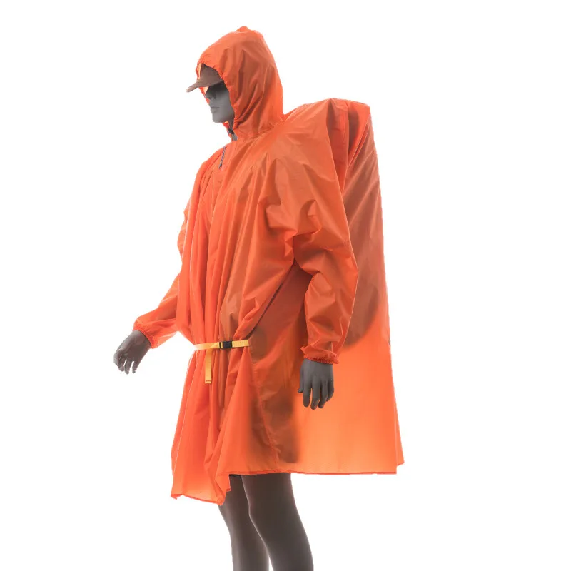 

3F UL Gear Ultralight 210T/15D Unisex Outdoor Sleeve Length-adjustable Seam-sealed Raincoat with a Carrying Bag