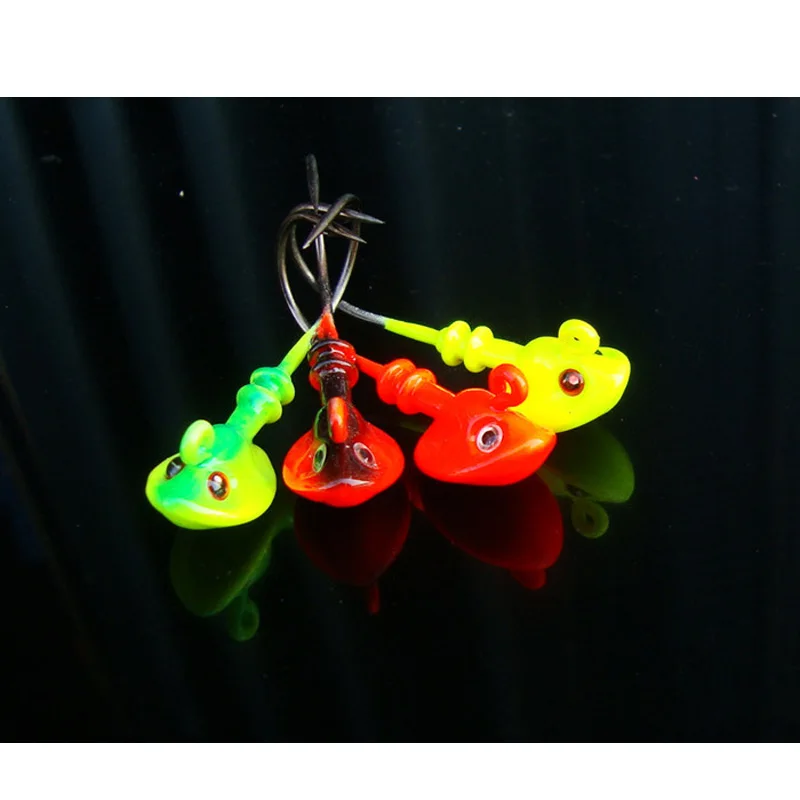 Hot Sale Double Eyes Fish Jig Head 7g/10g/14g Jigs Lure Fishing Soft