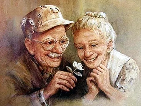 Huacan 5D DIY Diamond Painting Old Couple Full Square Rhinestone Portrait Diamond Embroidery Cross Stitch Mosaic Home Decor - Цвет: FV4865