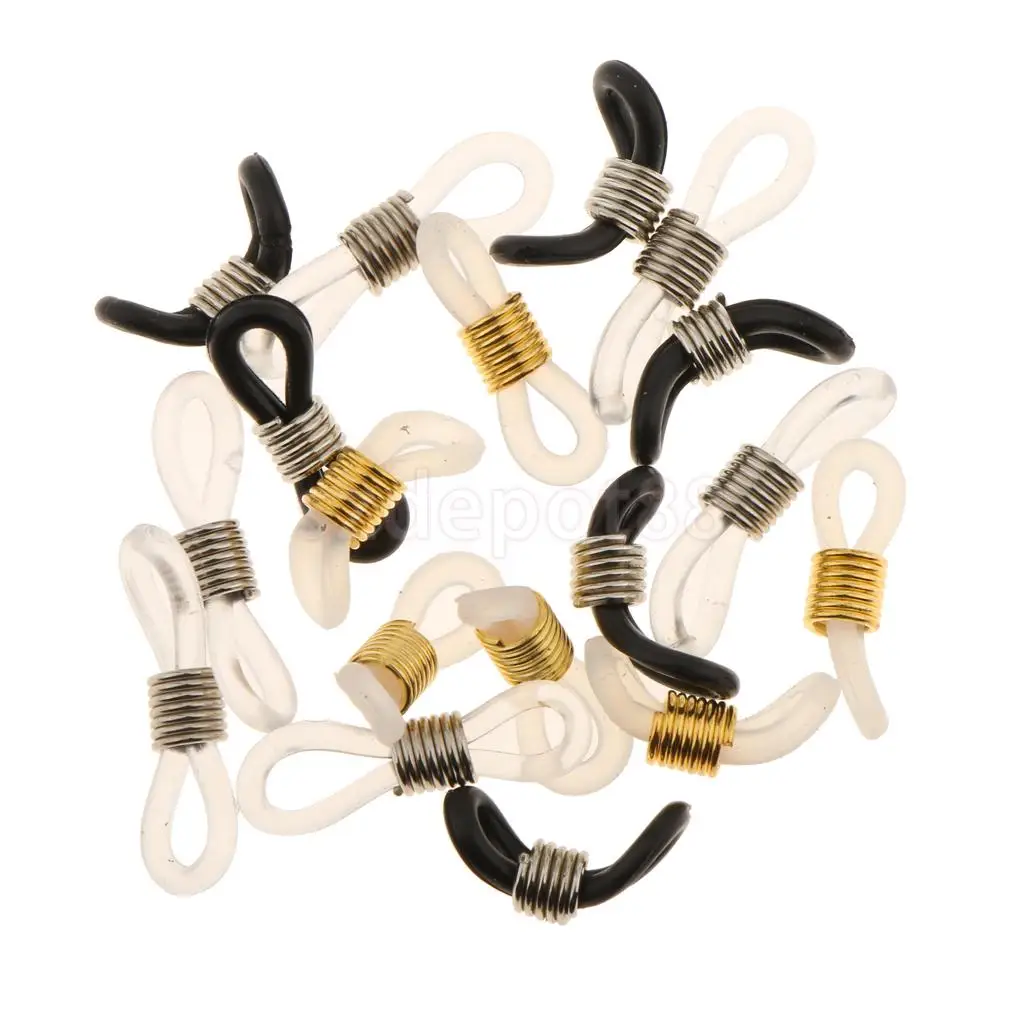 18pcs Anti-slip Rubber Ends Retainer Connector Holder for Eyeglass Chain