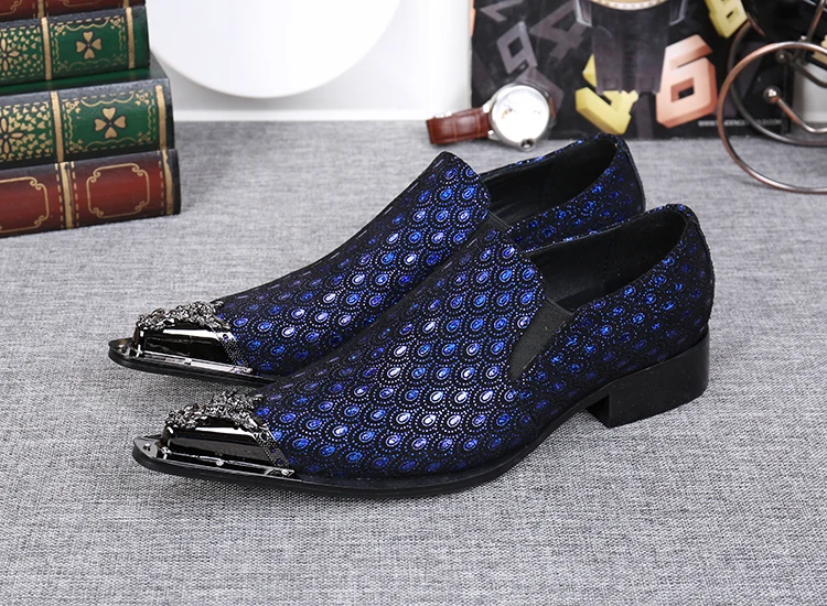 Dos Mocassins Formal Para Couro Mens Genuíno Prata Oxford Luxo Casuais Homens b Sapatos A De Azul qgwnXTf