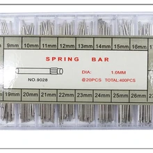 400 шт. нержавеющая сталь накатанной давление ссылка булавки ассортимент 1,0 мм толщиной для часы Ремонт
