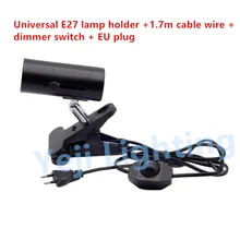 Ретро Эдисон E27 завинчивающейся крышкой универсальный зажим держатель для лампы с ЕС 2 контактный разъем с диммируемым переключателем для осветительных приборов