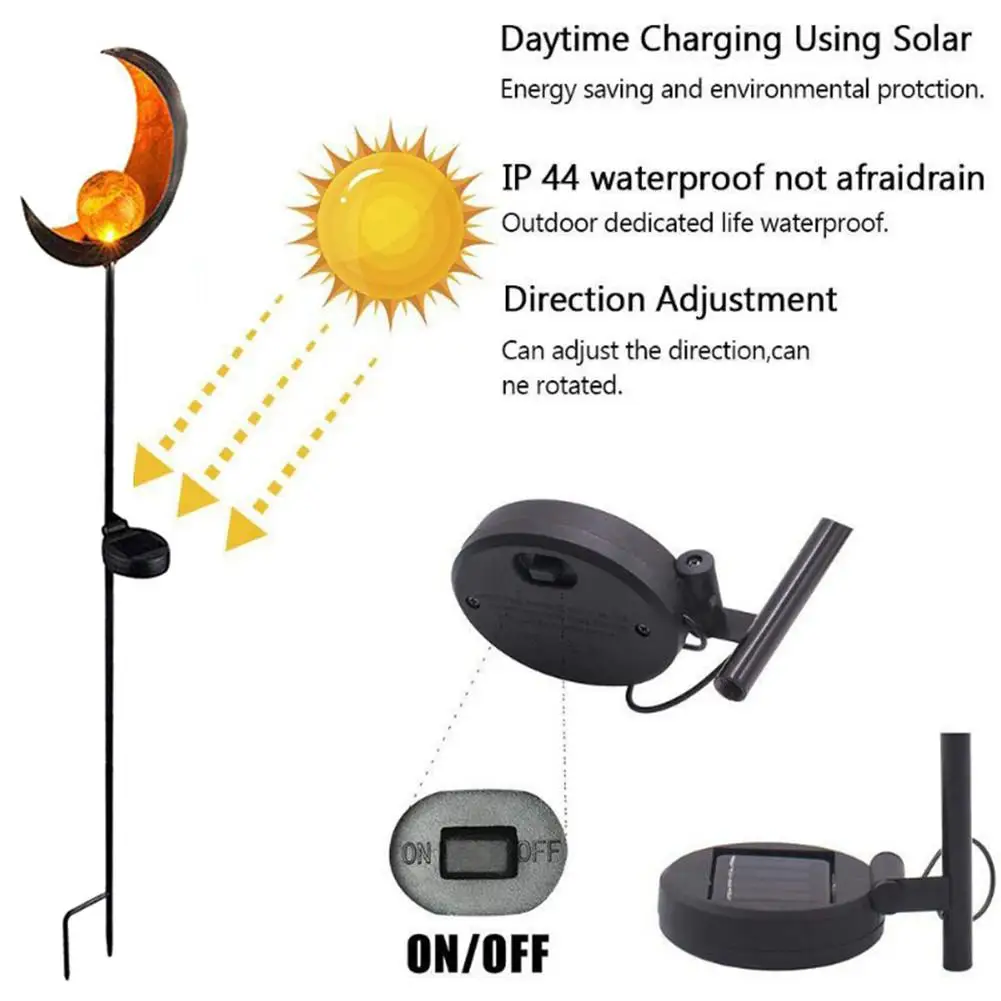 

Solar LED Flame Light Waterproof Corrosion Resistant Iron Lamp Decorative Landscape Light Outdoor Garden Lawn Garden