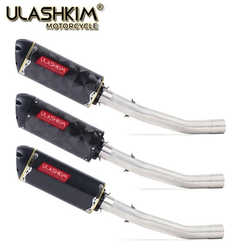 

Motorcycle Exhaust Escape Muffler Middle Contact Pipe Full System Slip on For KAWASAKI ZX 10R ZX10R ZX-10R 2008 2009 2010