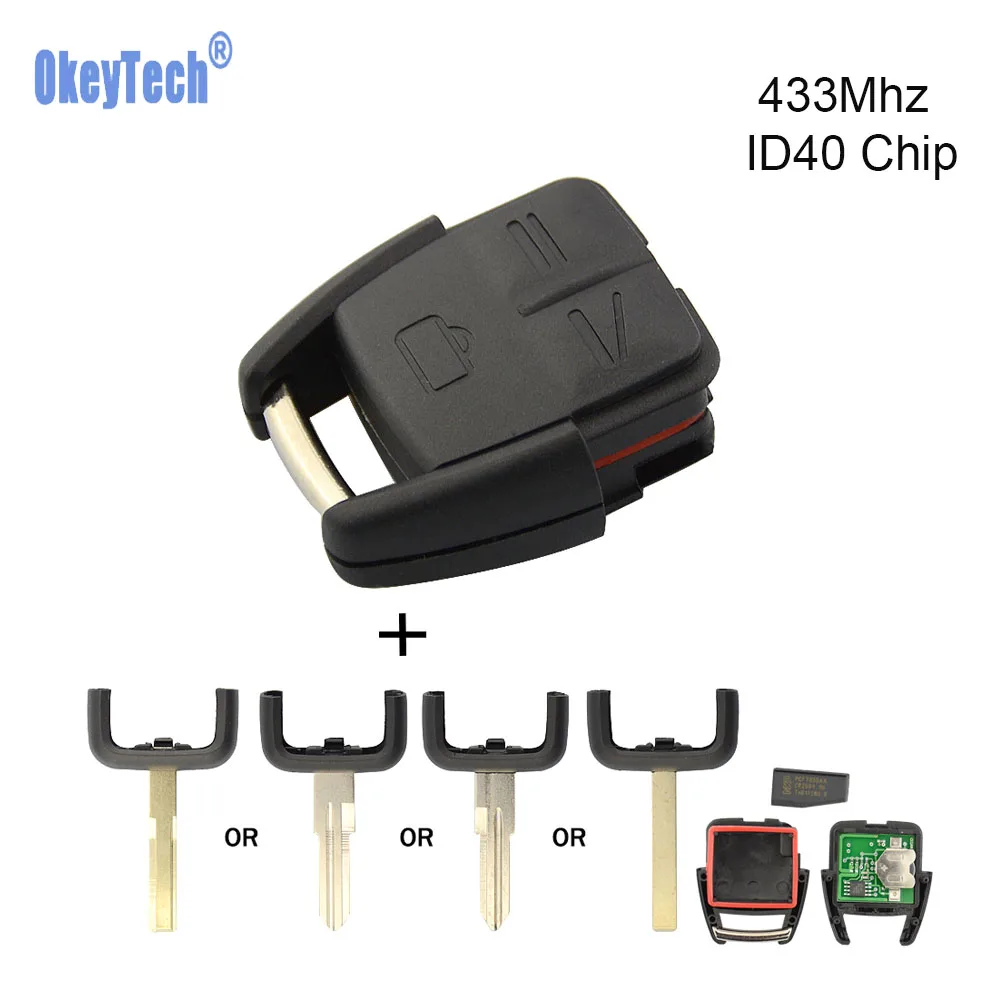 

OkeyTech for Opel Astra H J G Vectra Zafira Corsa D Omega Remote Control Key 433Mhz ID40 Chip Uncut HU100 HU43 YM28 HU46 Blade