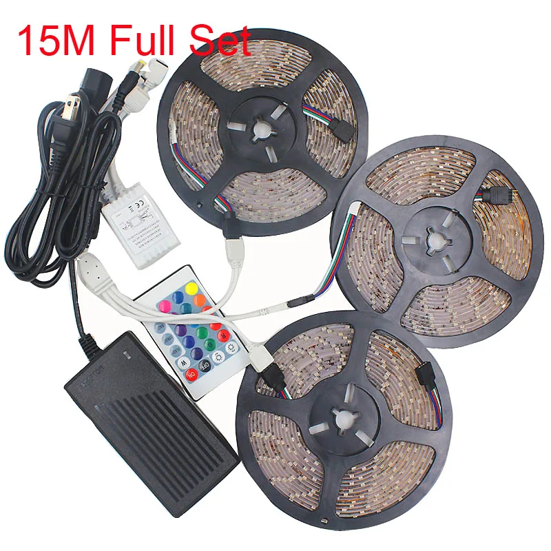 SMD3528 RGB Светодиодные ленты 60 светодиодный/м 5 м 10 15 Декор диод Гибкая ленточная tiras