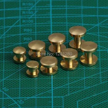 

free shipping flat 11*5*6mm wallet bag screw brass belt Rivet diy handmade leather hardware part fastener