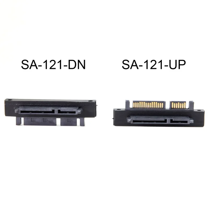 Переходник удлинитель SATA 22Pin 7 + 15 папа мама адаптер 90 градусов вверх под углом