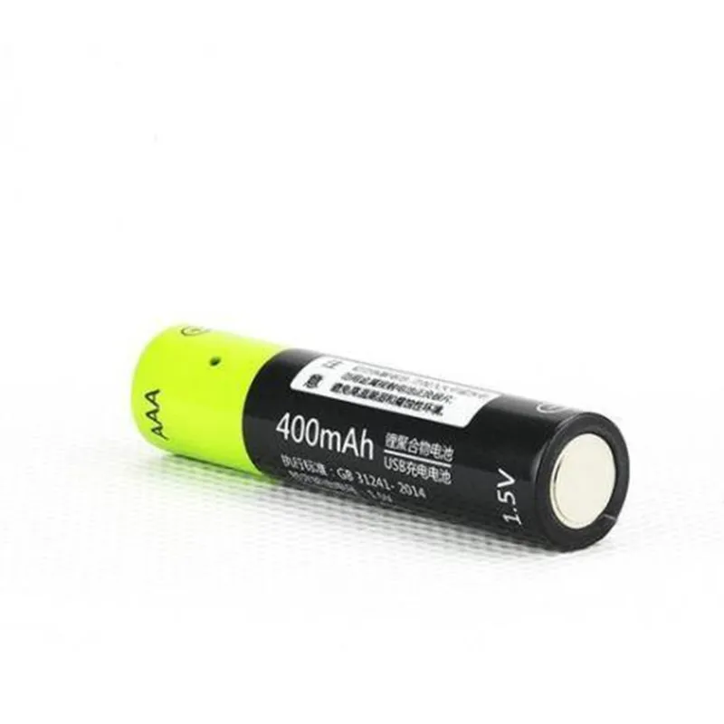 4 шт./лот ZNTER 1,5 в AAA 400 мАч литий-полимерная литий-ионная аккумуляторная батарея USB батарея с USB зарядной линией