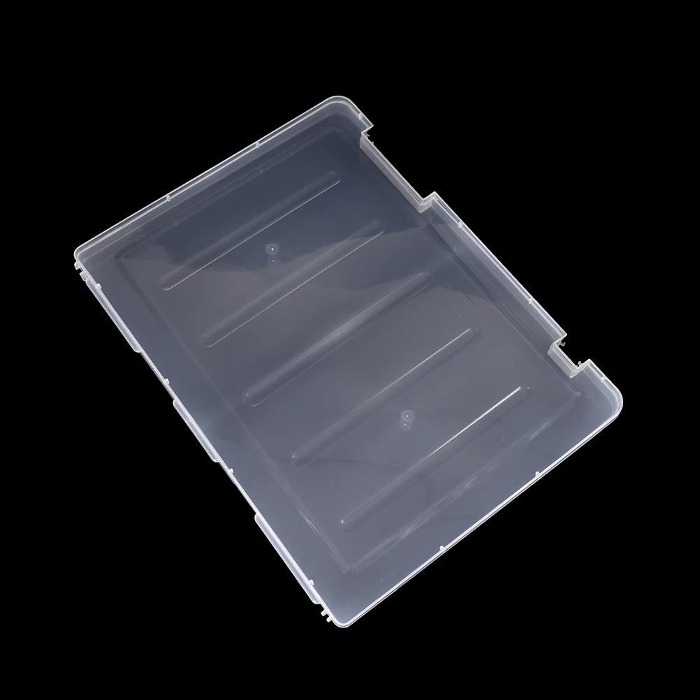 Прозрачная коробка для хранения, прозрачный пластиковый бумажный чехол для документов, ПП офисный Органайзер, невидимый чехол для хранения A4, канцелярский чехол s