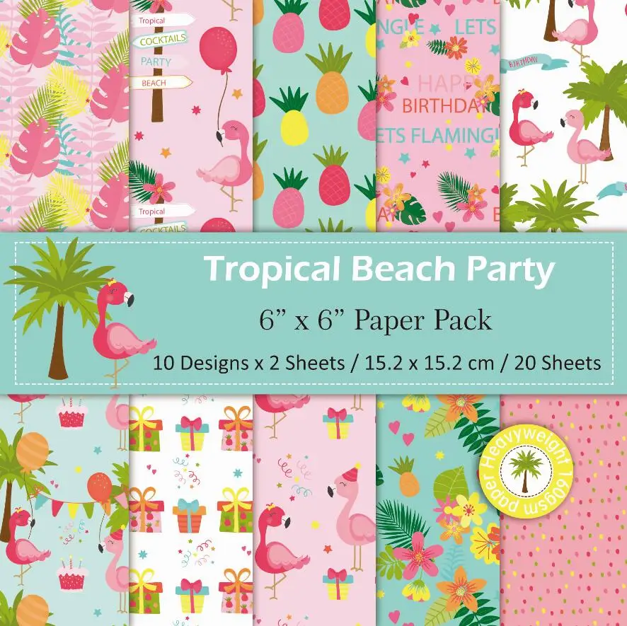 

DIY Flamingo Scrapbooking paper pack of 20sheets handmade craft paper craft Background pad/P047