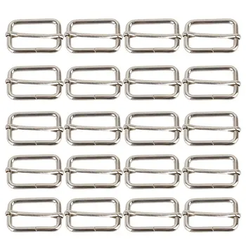 

3.2CM Silver Tone Square Metal Belts Buckle Loop Ring For Backpack Luggage HandBag Leather Bag Shoe DIY Accessorie