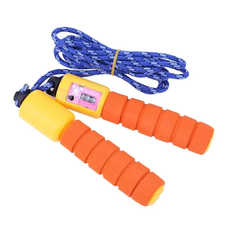 Practical 2.5m colour Jump Ropes Cotton Sponge Count Wire Exercise Fitness Outdoor Sports Jumping Skipping Rope Random Color