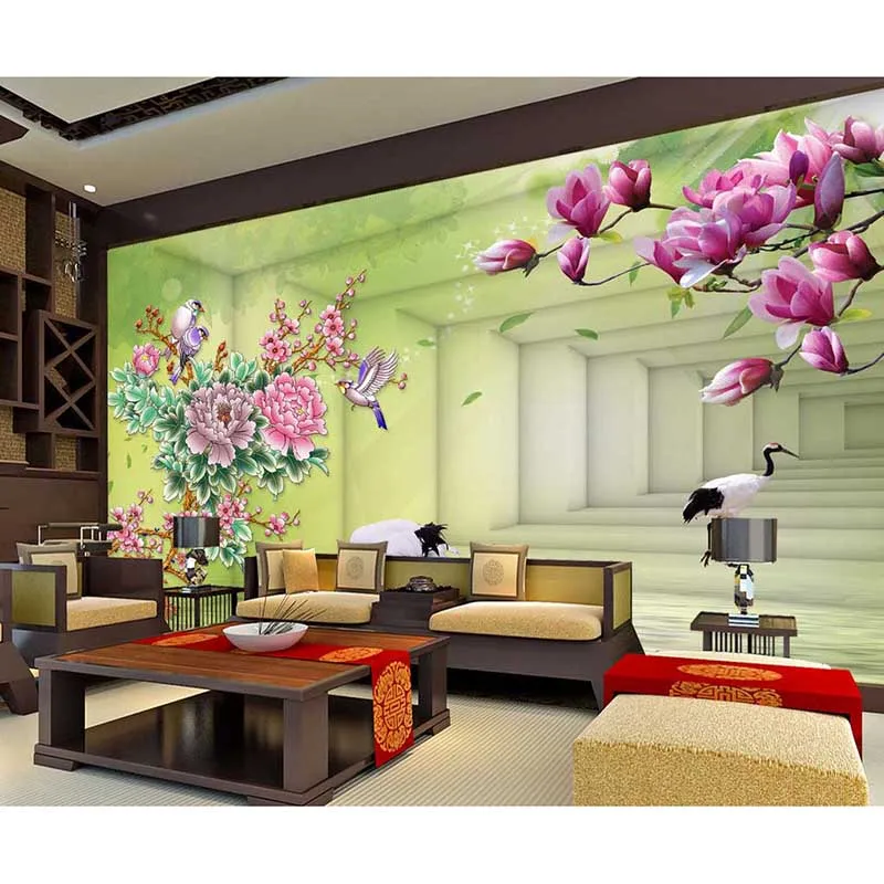 Home Decor Custom 3D Photo Mural Wallpaper Garden Backdrop Mural